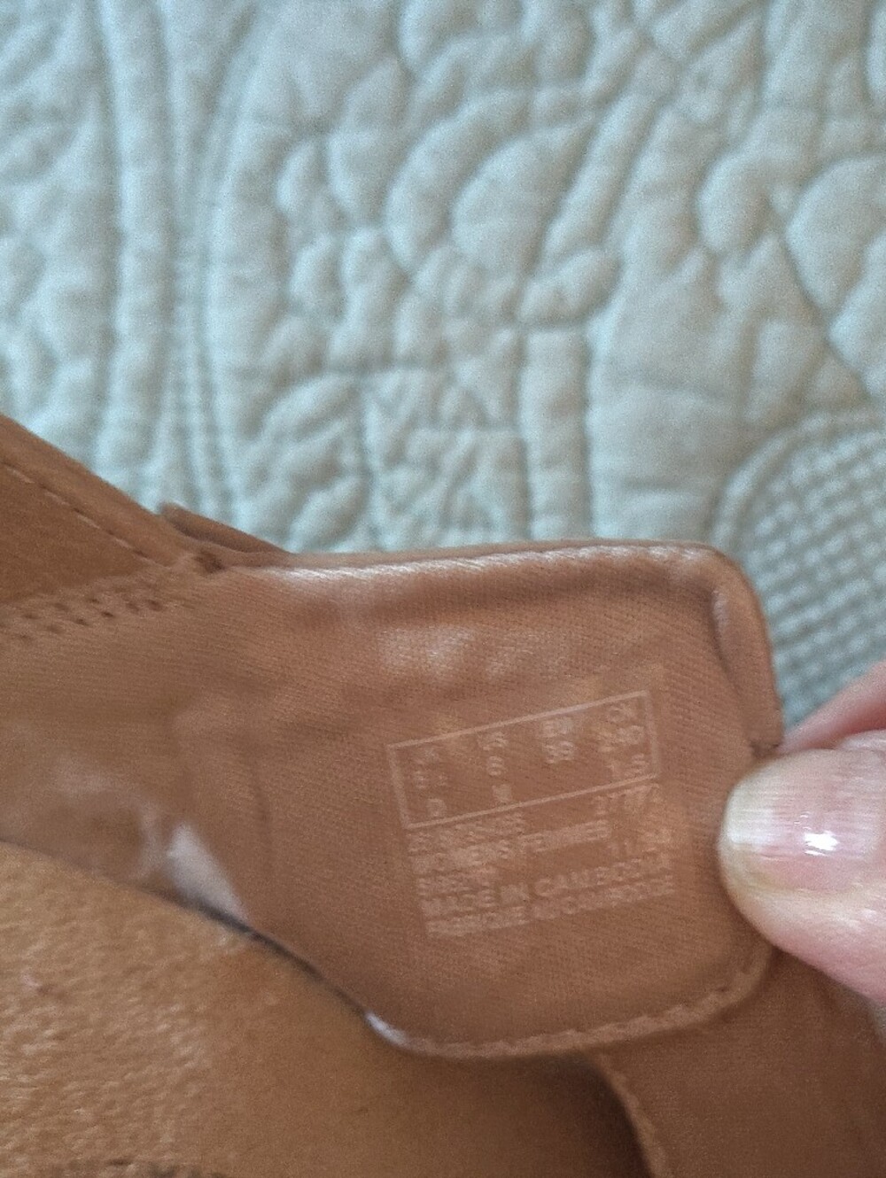 Clarks Tan Suede Crisscross Wedge Sandals - Picture 8 of 8